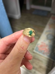 Gold and Emerald Cocktail Ring