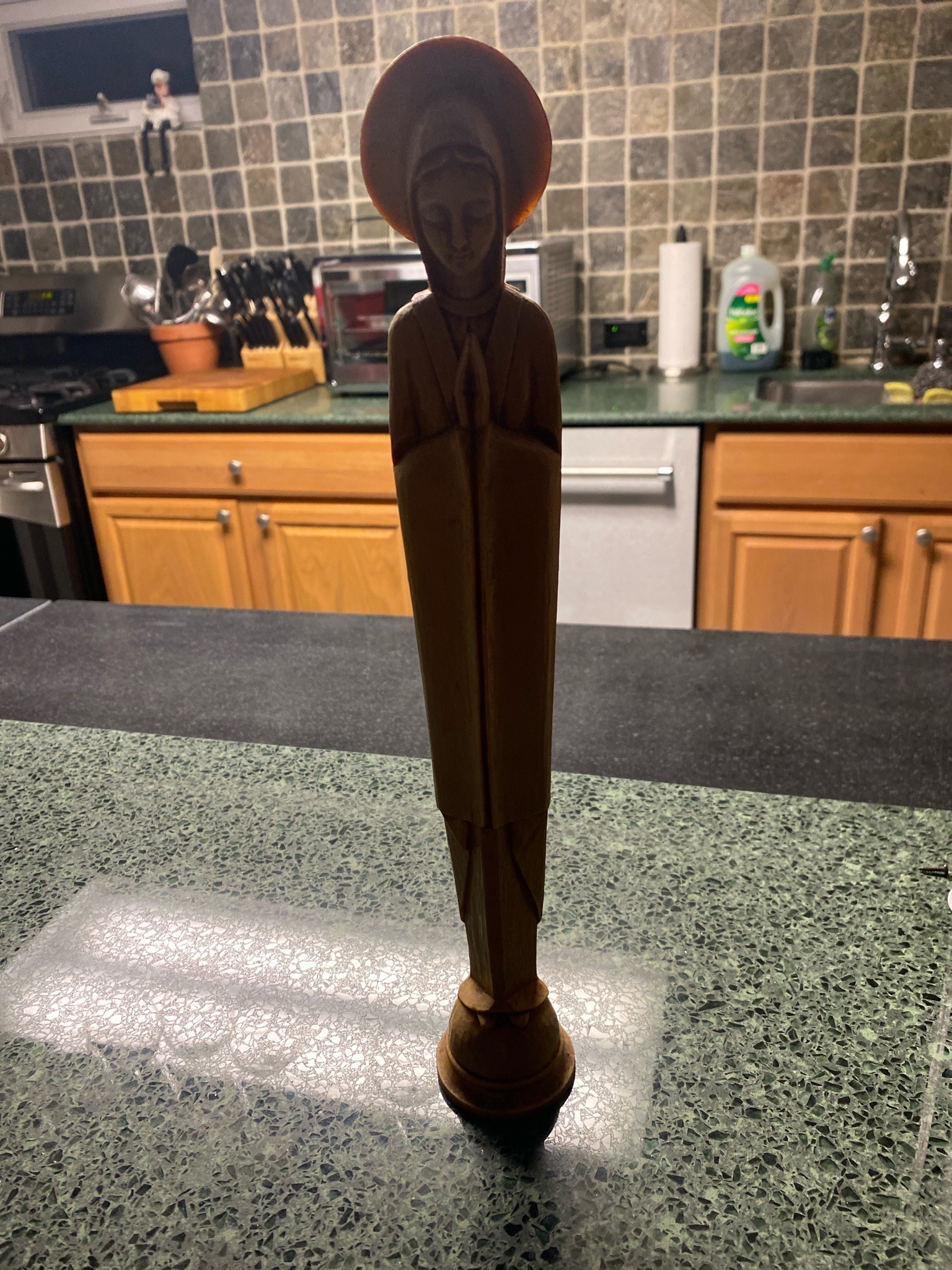 Submitted photo of Carved wooden religious figure