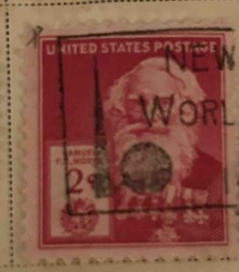 Samuel F. B. Morse U.S. Postage Stamp, 2 Cents (Red)