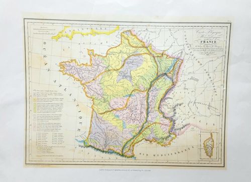 Carte Physique et Minéralogique de la France (1862) by Victor Levasseur