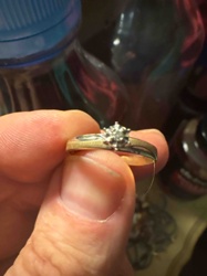 Two-Tone Solitaire Ring with Round Gemstone