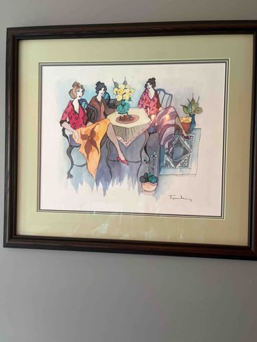Watercolor Painting/Print of Four Women