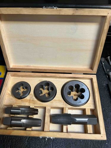Tap and Die Set in Wooden Case