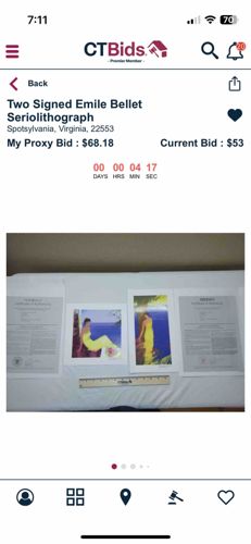 Two Signed Emile Bellet Seriolithographs