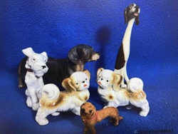 Collection of Five Vintage Dog Figurines