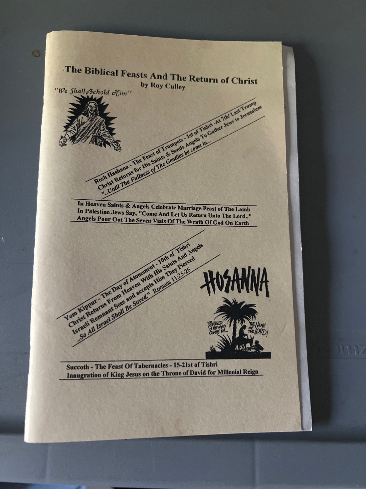 Submitted photo of Pamphlet signed 'Roy Culley'