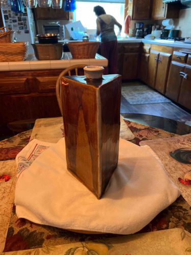 Mid-Century Modern Triangular Studio Pottery Vase