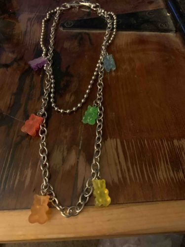 Multi-strand Gummy Bear Charm Chain Accessory