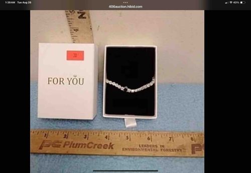 Clear Stone Line Bracelet in 'FOR YOU' Gift Box