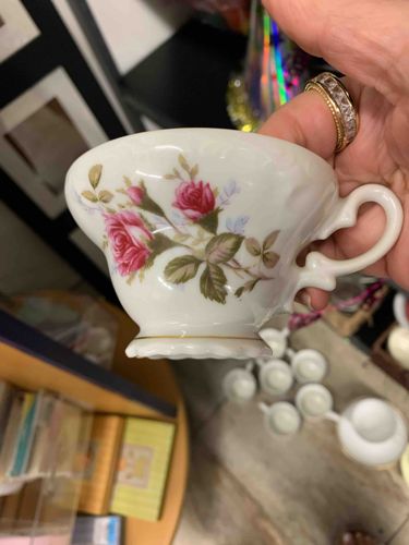 Miniature Floral Porcelain Teacup