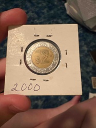 Mexican 2 Nuevo Pesos Coin (2000)