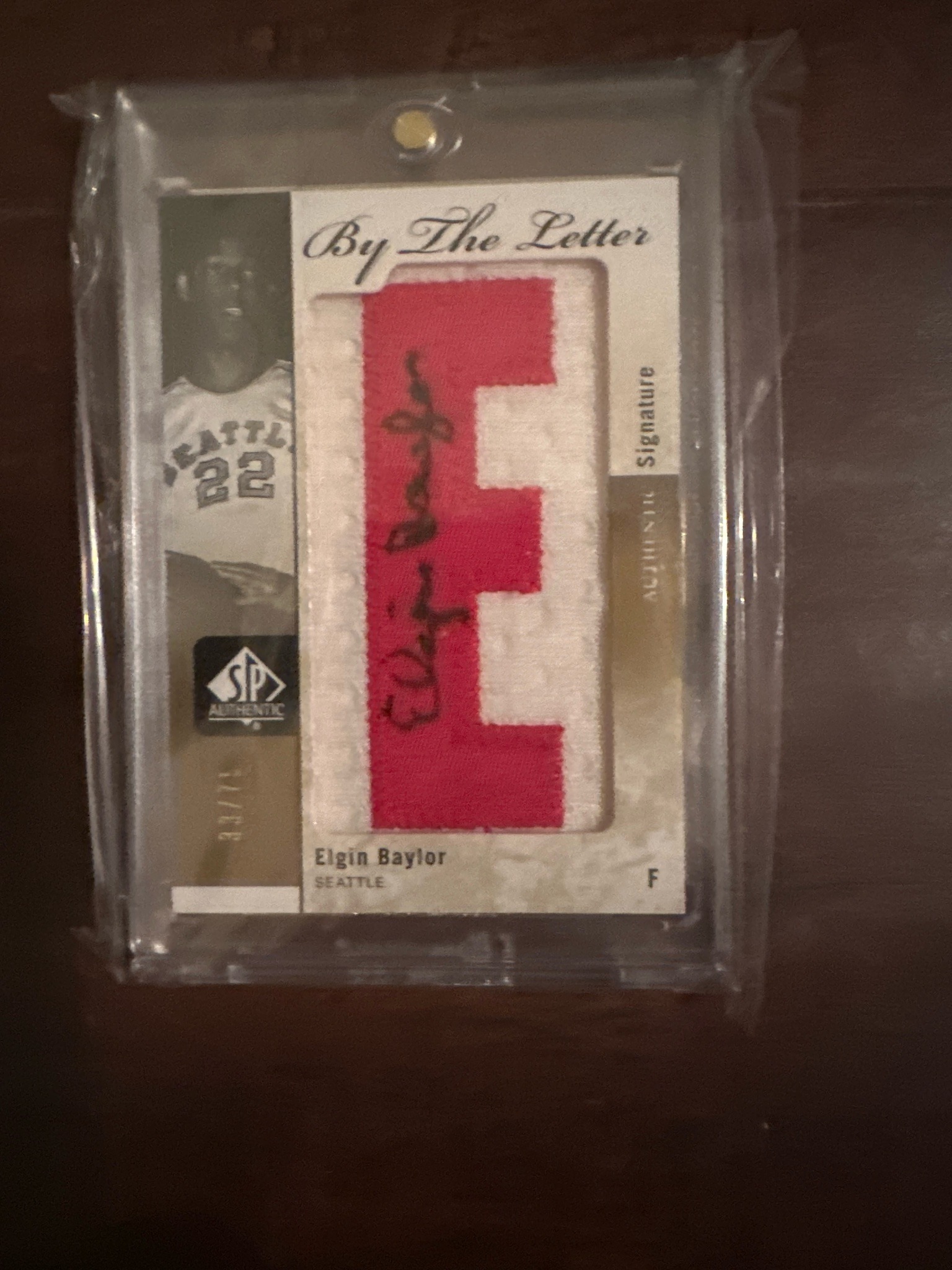 Submitted photo of Trading card with fabric patch and signature in the manner of a sports memorabilia insert