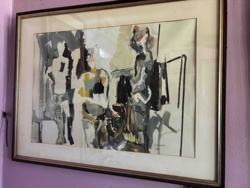 Abstract Figural Artwork signed 'J. Madsen' (or 'J. Madison')
