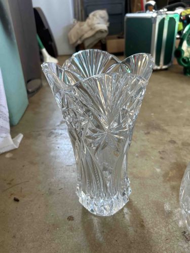 Cut Glass Floral Vase