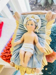Baby Jesus in Manger Figurine