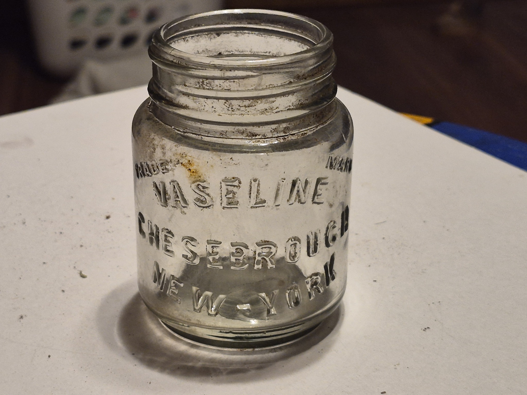Submitted photo of Vintage Vaseline Chesebrough Glass Jar (not authenticated)