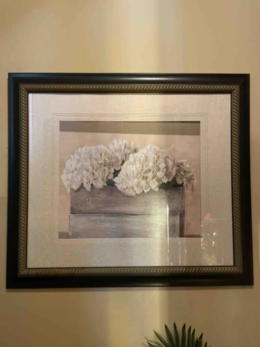 Framed Floral Still Life Print of Hydrangeas
