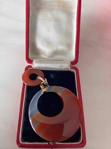 Vintage Banded Agate Pendant