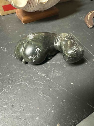 Stone Hippopotamus Figurine