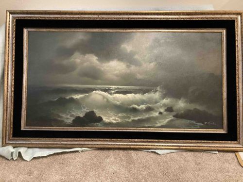 Seascape Oil on Canvas by Eugene Garin