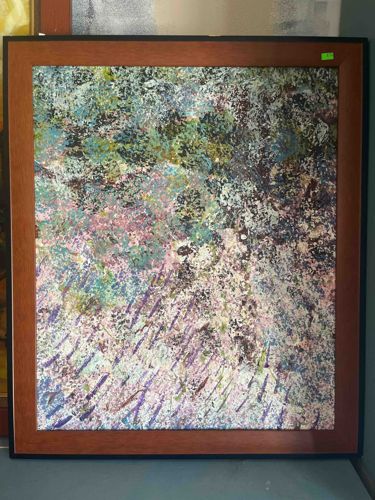 Mid-Century Modern Abstract Acrylic Painting