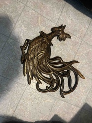 Cast Metal Rooster Wall Decor