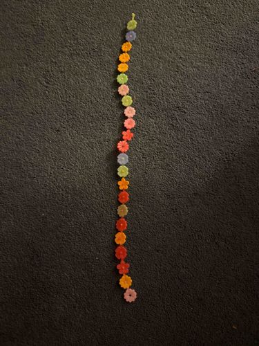 Multi-colored Floral Bead Strand