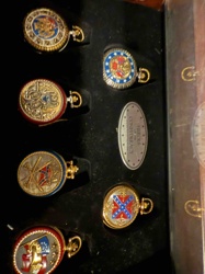 Heroes of the Confederacy Commemorative Miniature Pocket Watch/Fob Set