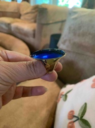 Blue Cabochon Statement Ring