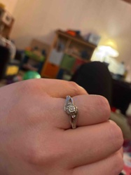 Diamond Bypass Solitaire Ring