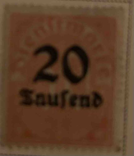German Inflation Period Stamp - 20 Tausend (Twenty Thousand)
