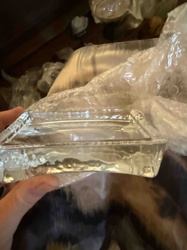 Clear Pressed Glass Powder Jar Lid