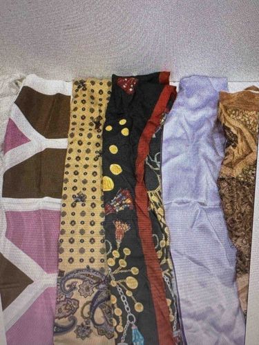 Collection of Assorted Patterned Silk Scarves