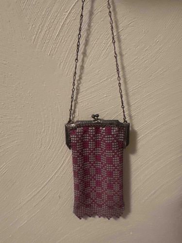 Vintage Mandalian Enameled Mesh Dance Purse