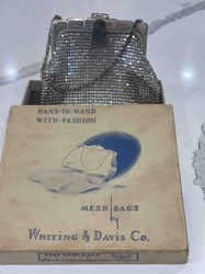Whiting & Davis Co. Metal Mesh Purse with Original Box