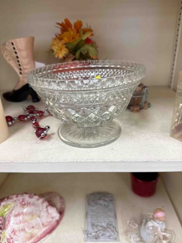 Early American Pattern Glass (EAPG) Footed Punch or Fruit Bowl