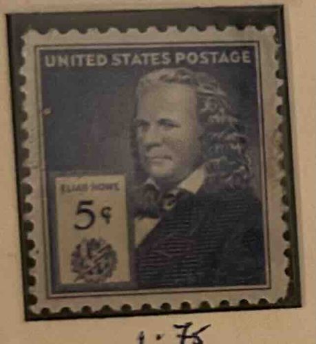 Elias Howe 5-cent US Postage Stamp