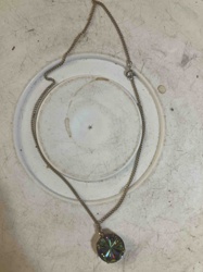 Costume Necklace with Rainbow Pendant