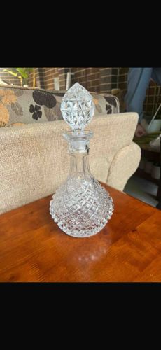 Cut Glass Decanter with Faceted Stopper