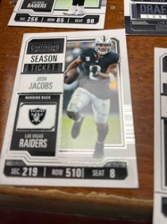 Panini Contenders Josh Jacobs Season Ticket Football Card