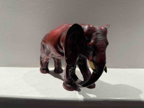 Red-Brown Elephant Figurine