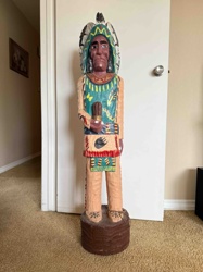 Cigar Store Native American Indian Chief Wooden Statue