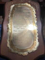 Ten Commandments Plaque Wall Decor
