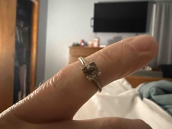 Faceted Gemstone Cat Ring