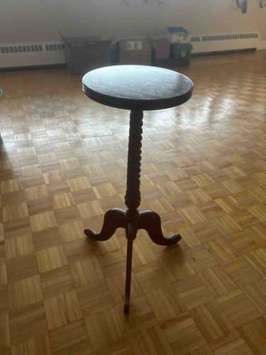 Vintage Round Top Pedestal Table