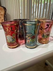 Vintage Japanese-Themed Highball Glasses