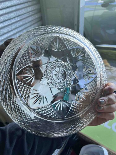 Cut Glass Serving Bowl