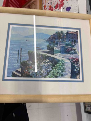 Italian Coastal Landscape Framed Print