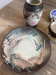 Japanese Kutani Dragonware Teacup Saucer