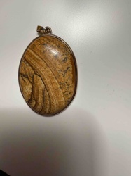 Oval Picture Jasper Pendant